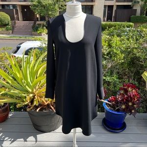 PARIS ATLIER & OTHER STORIES Scoop Neck Long Sleeve Scoop Neck Shift Dress